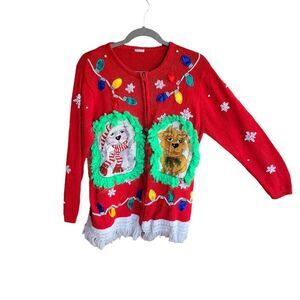 Ugly Dog Cat Christmas Sweater